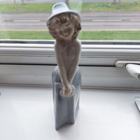 Thumbnail for Nao by Lladro Porcelain Figurine DAISA Lady Elegant in Blue with Hat decor3