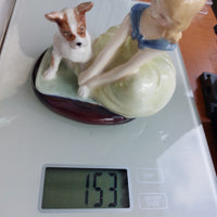 Thumbnail for Royal Doulton Golden Days HN2274 Girl Dog Figurine China Bone Good 1963 Vintage13