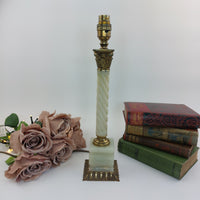 Thumbnail for Stunning Marble & Brass large Table Lamp – 15