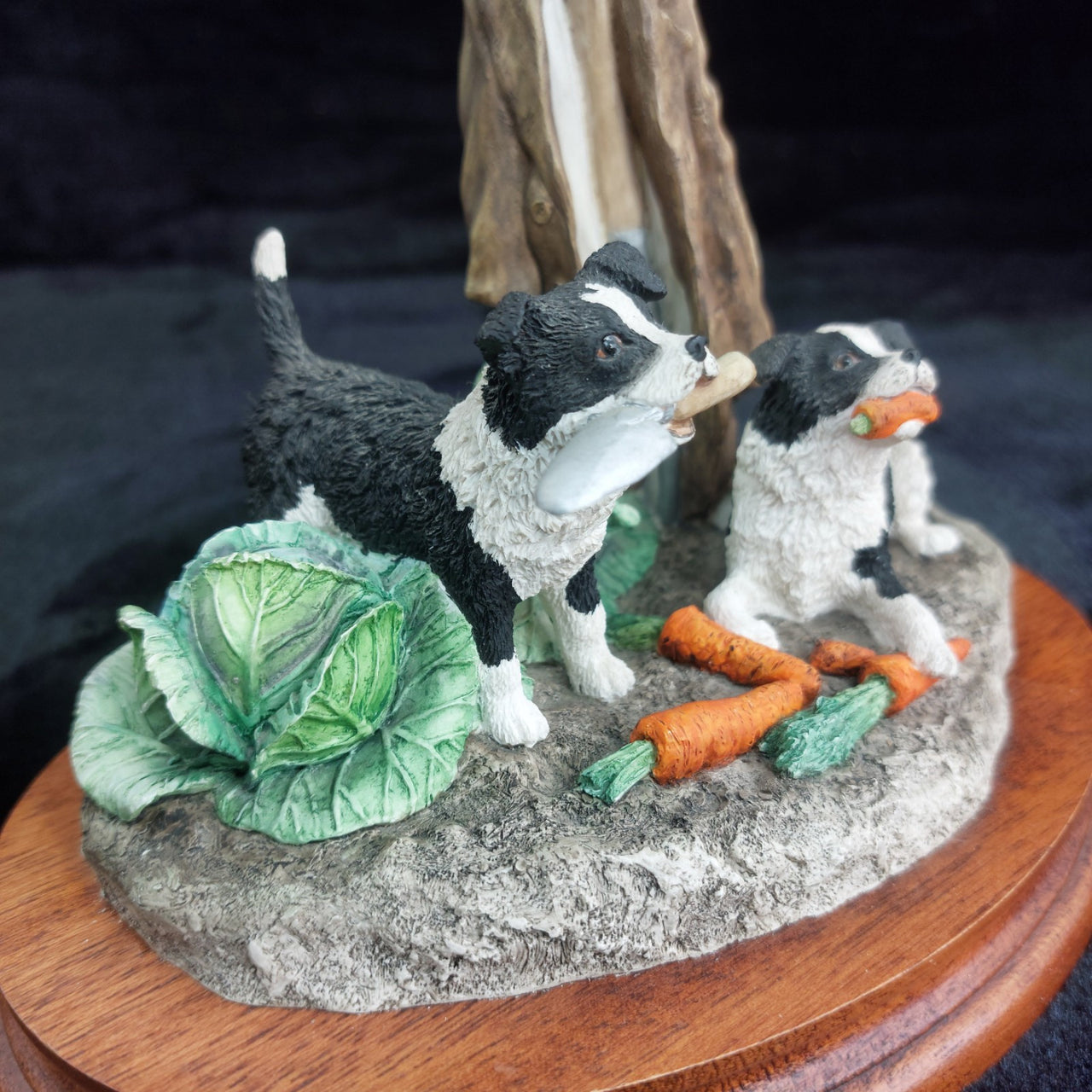 Fine Border Arts "Helping Out" Collie Figurine - B0202 - Anne Wall 1997 Resin12