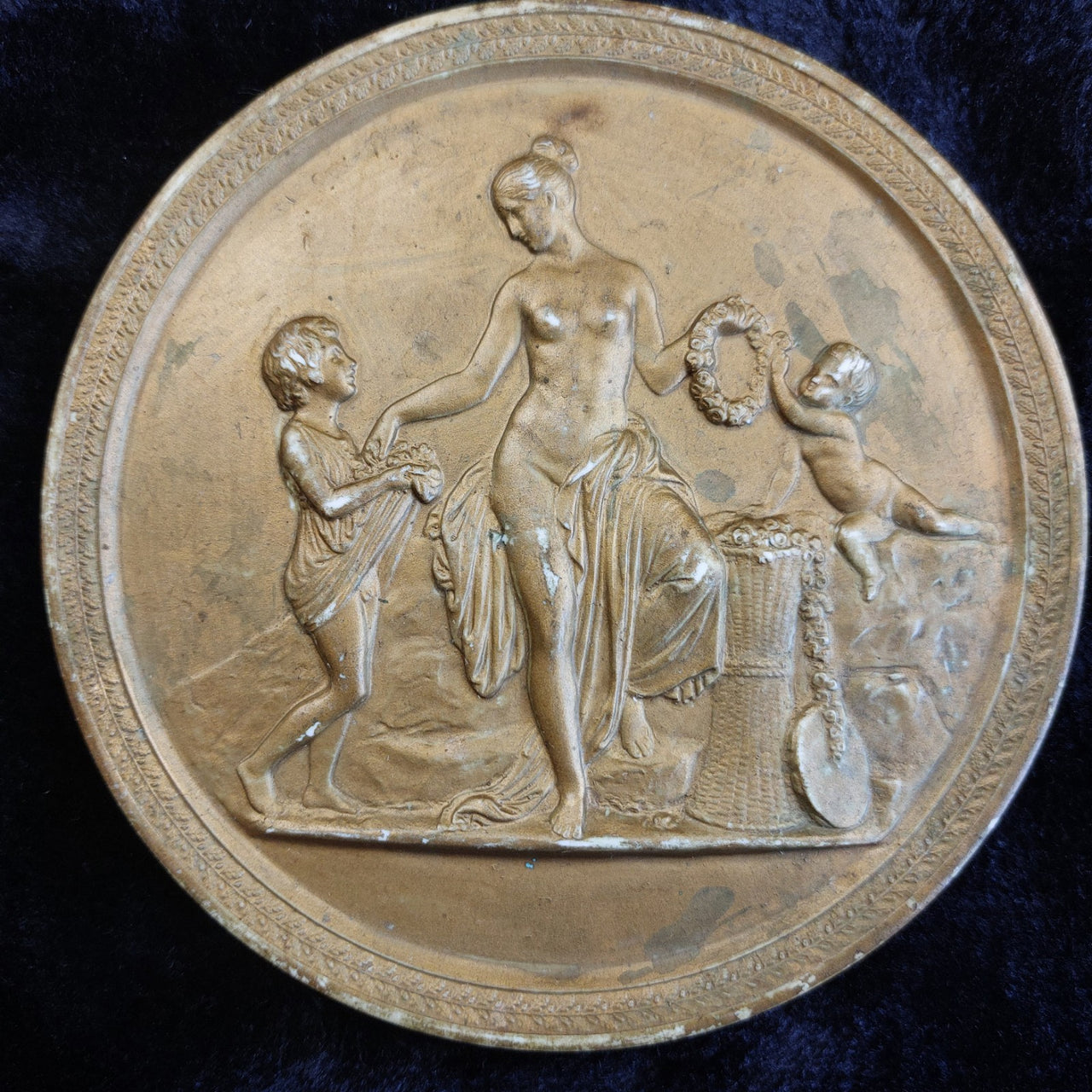 Royal Copenhagen Plaque Enora – Gilded Neoclassical Relief Wall Art resin plague6