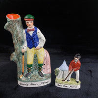 Thumbnail for Staffordshire Old Tom Morris Young Tom Figurines Golf Hand Paint decor Pottery4