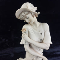 Thumbnail for Florence In Love Figurine Armani 0382-F Girl with Rose & Letter 16
