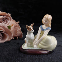 Thumbnail for Royal Doulton Golden Days HN2274 Girl Dog Figurine China Bone Good 1963 Vintage0