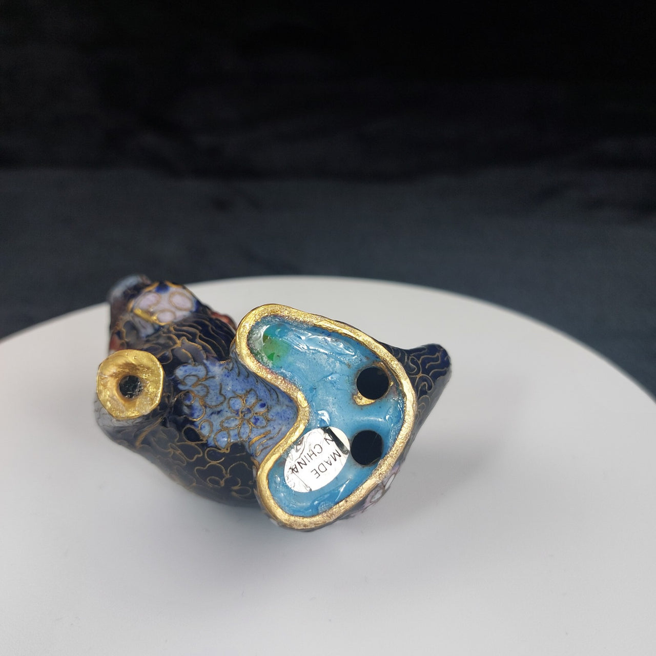 Chinese Cloisonné Enamel Cat Figurine – Handcrafted Collectible Vintage 6