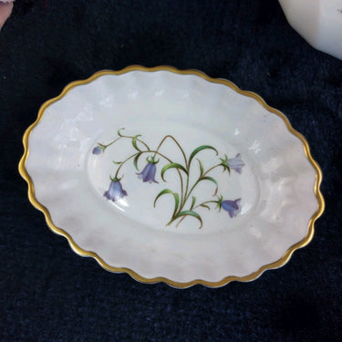 Wedgwood & Spode Bone China Trinket Dish & Vase Set - Floral Gold Vintage Rim1