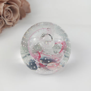 Murano Style Glass Paperweight  Swirl Bubbles Art Handcrafted  0.5 kg0