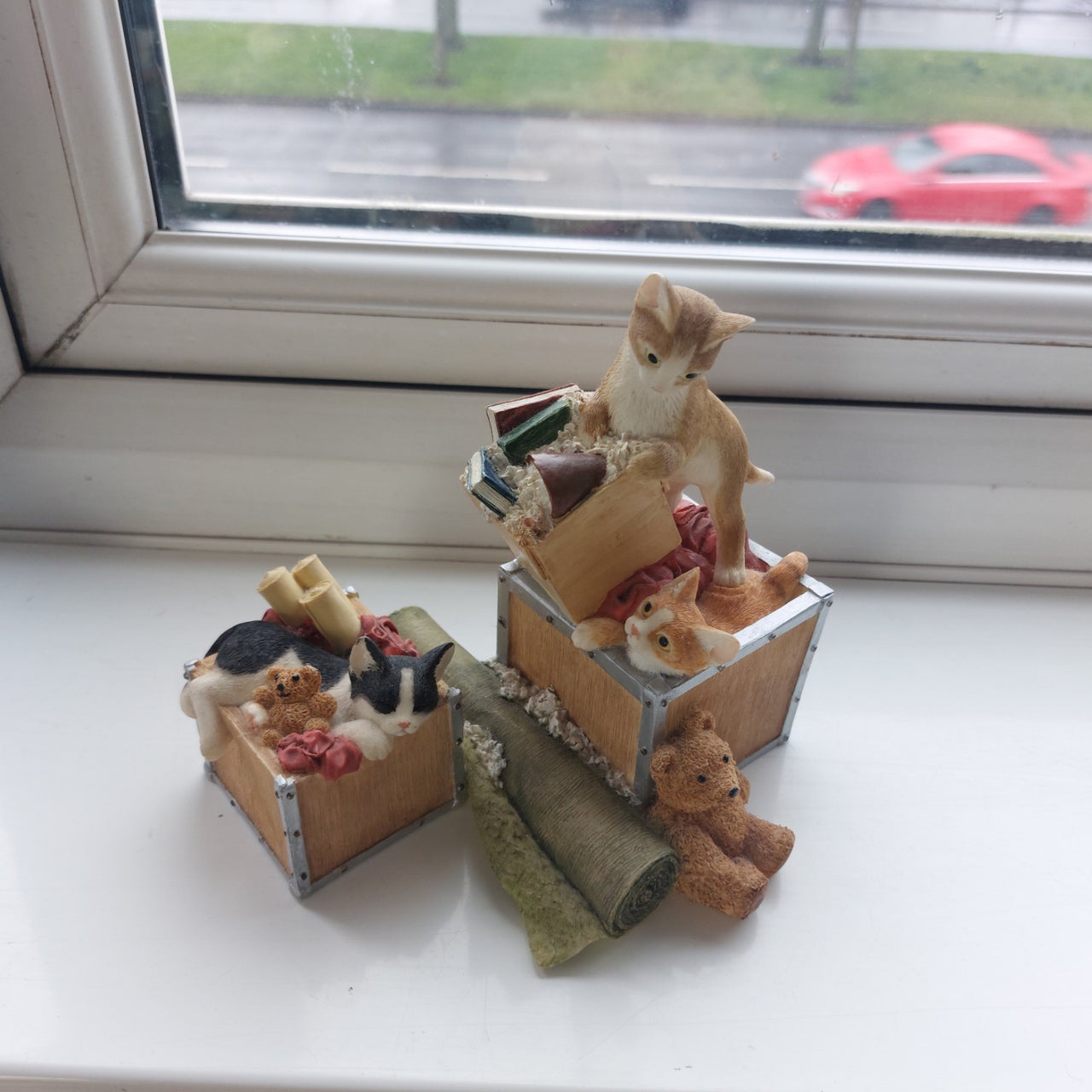 Sherratt & Simpson Cats Good Figurine Moving House 2004 Resin Ornament Fine 6.5"18