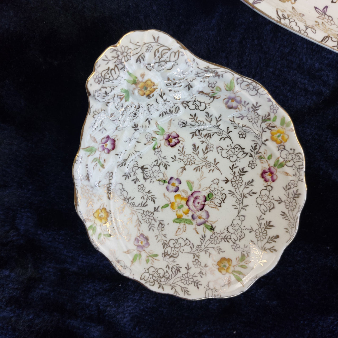 James Kent Ltd "Pearl Delight" Dessert Set English Vintage Floral Plate Dish4