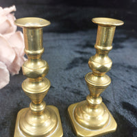 Thumbnail for Vintage Brass Buddha Figurine & Pair of Brass Candlesticks Set16