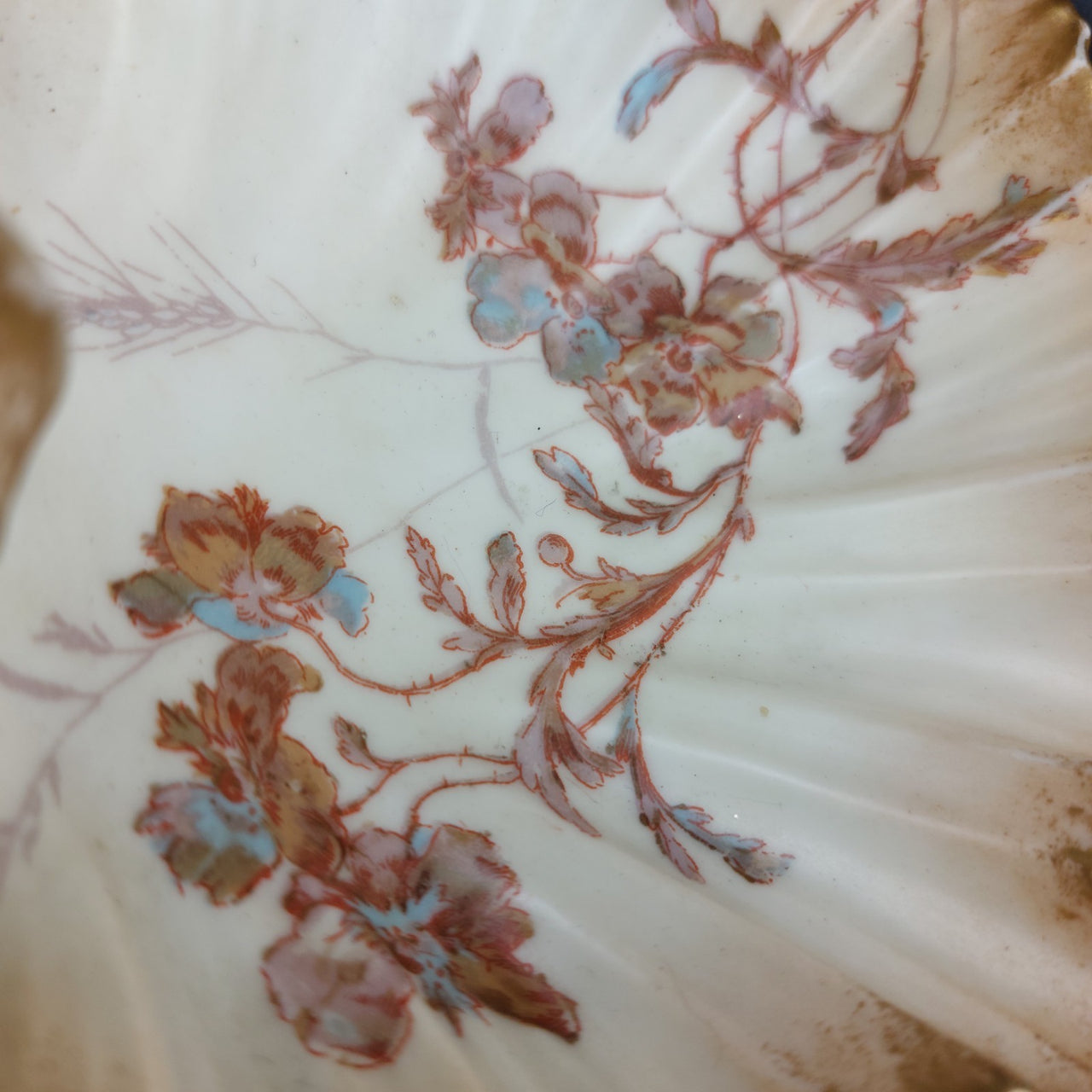 Limoges France Bowl A. Lanternier Antique Shell Dish Floral Gilded Trim decor8