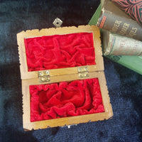 Thumbnail for French Vintage Wooden Jewelry Box –Small Chest with Red Velvet Lini Hand-Carved3