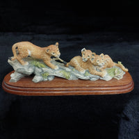 Thumbnail for Border Arts Fine 1999 Lion Cubs Figurine BFA Scotland Hand Painted (Broken Ear).0