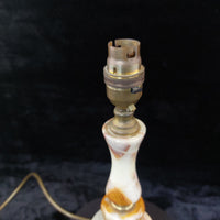 Thumbnail for Vintage Onyx & Brass Table Lamp with Ornate Claw Foot Base Working Condition16
