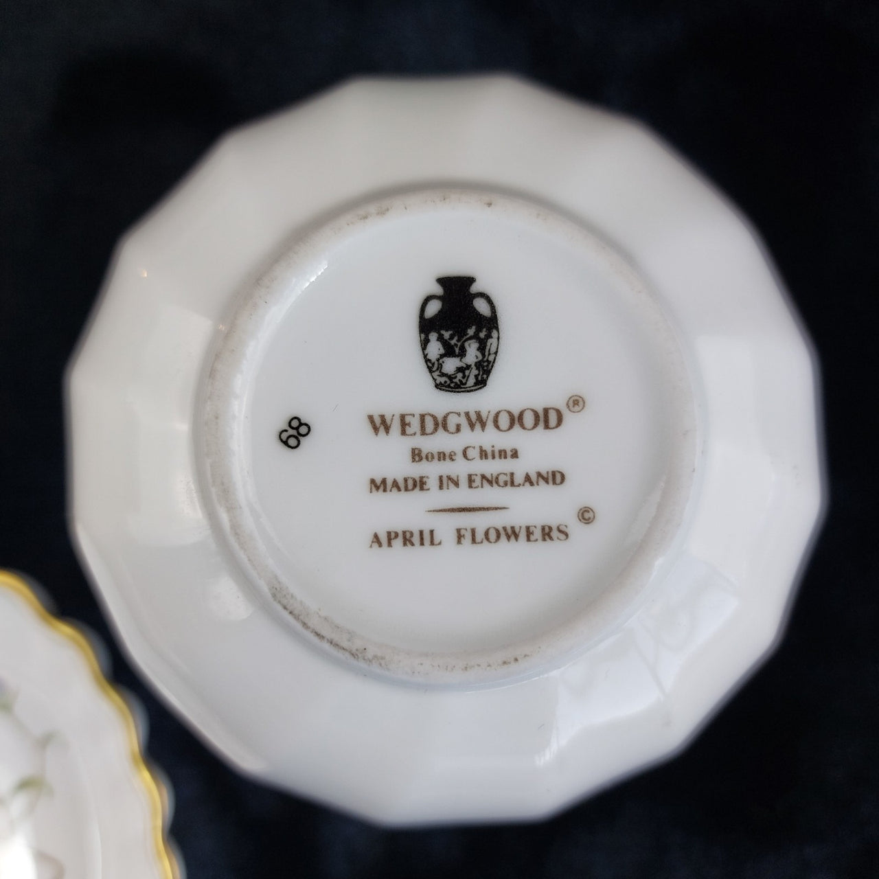 Wedgwood & Spode Bone China Trinket Dish & Vase Set - Floral Gold Vintage Rim7