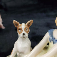Thumbnail for Royal Doulton Golden Days HN2274 Girl Dog Figurine China Bone Good 1963 Vintage6