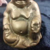 Thumbnail for Vintage Brass Buddha Figurine & Pair of Brass Candlesticks Set11