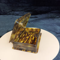 Thumbnail for Antique Style Faux Tortoiseshell Trinket tobacco Snuff Box Rectangle Hinged2