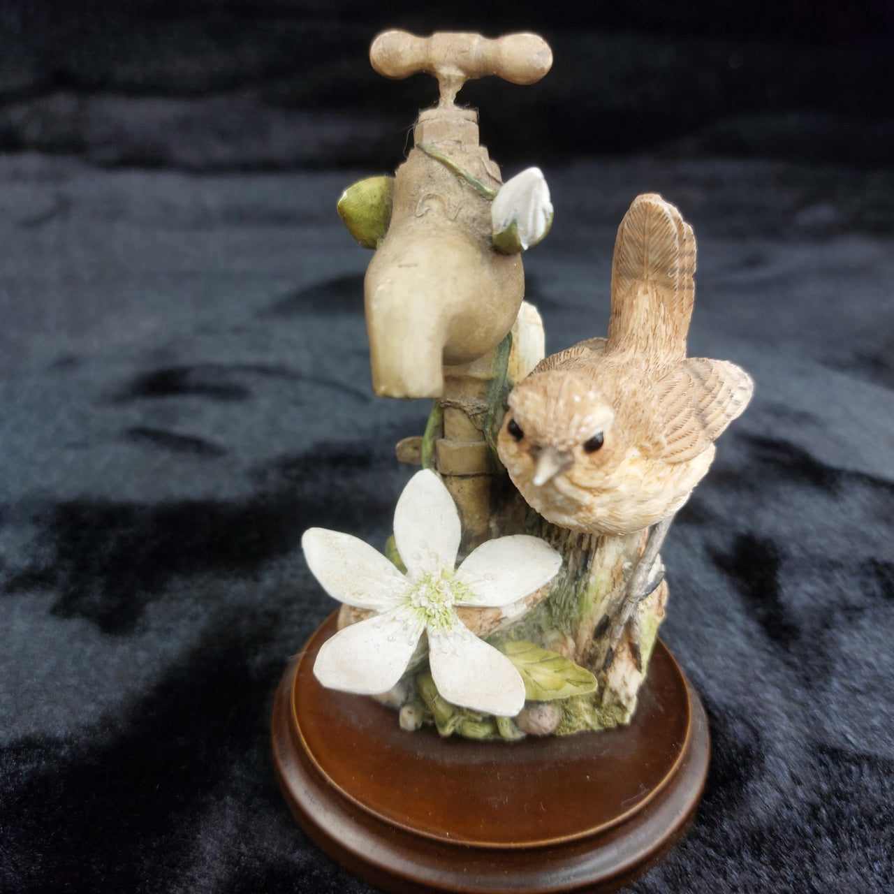 Border Arts Fine Wren On Garden Tap Hand Painted Bird Figurine see the pics.7