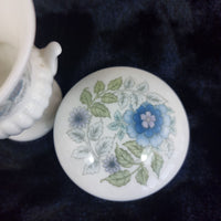 Thumbnail for Wedgwood Bone China Mini Vase & Trinket Box - Blue Floral -England Traditional2