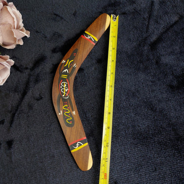 Aboriginal Wooden Boomerang  Australian  Hand Painted boho decor1
