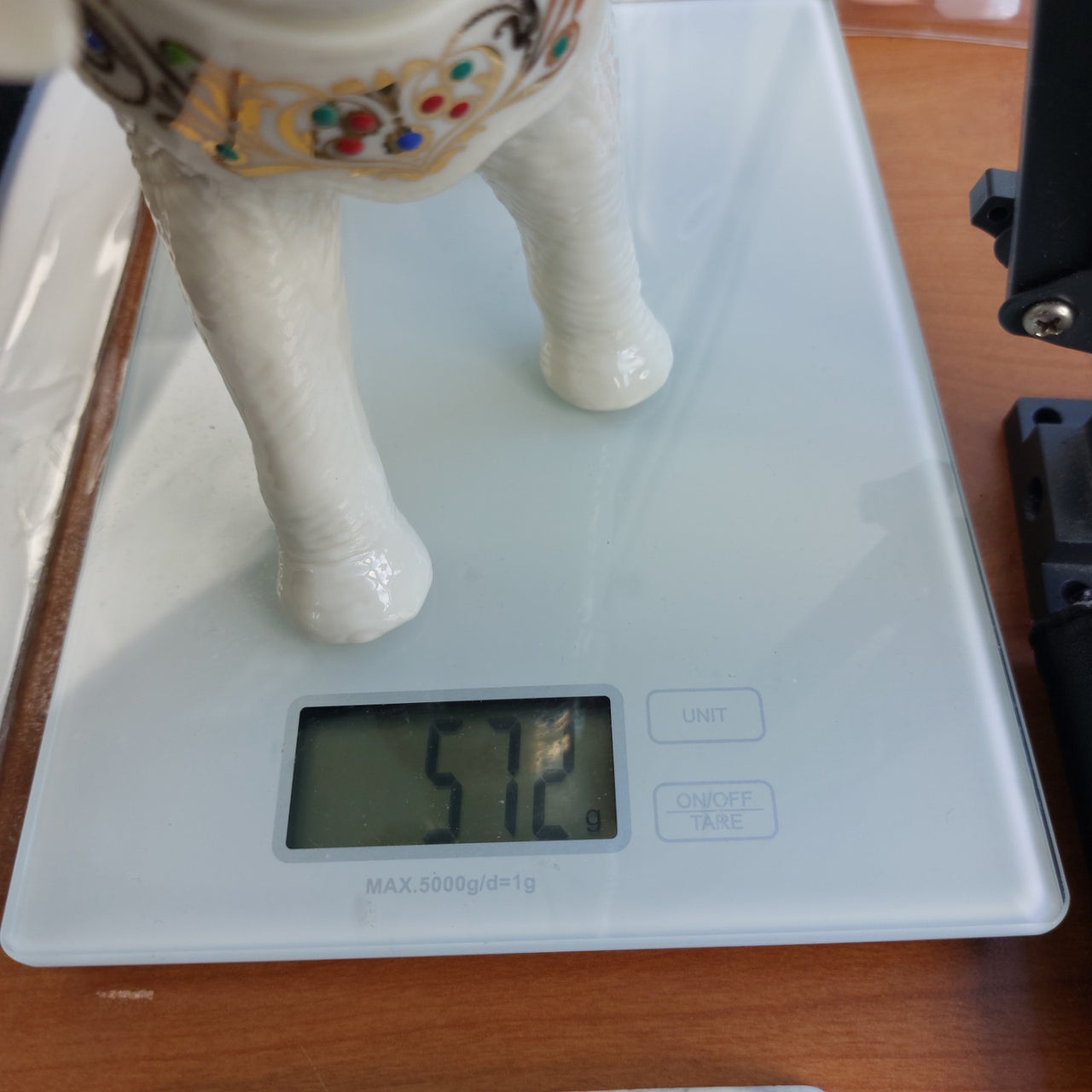 Lenox porcelain Jeweled Elephant Figurine 8" nativity White Gold luck USA China17