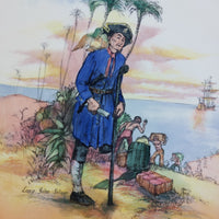 Thumbnail for Royal Doulton Treasure Island Plate  Good Long John Silver D8376 Decorati. 13.5