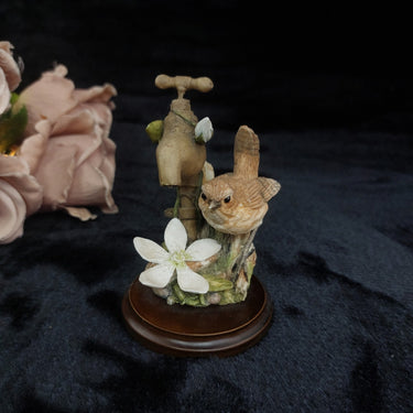 Border Fine Arts Wren On Garden Tap Hand Painted Bird Figurine see the pics.0