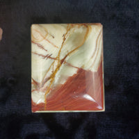 Thumbnail for Onyx Jewelry Box Red & Green Marble, Gold Trim, Velvet Lined Vintage luxury gift9