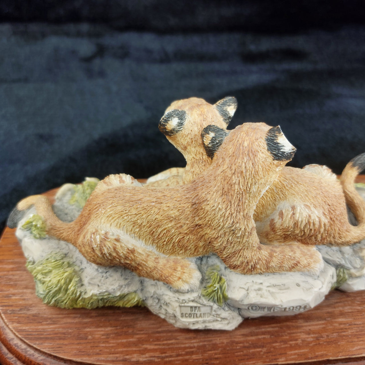 Border Arts Fine 1999 Lion Cubs Figurine BFA Scotland Hand Painted (Broken Ear).5