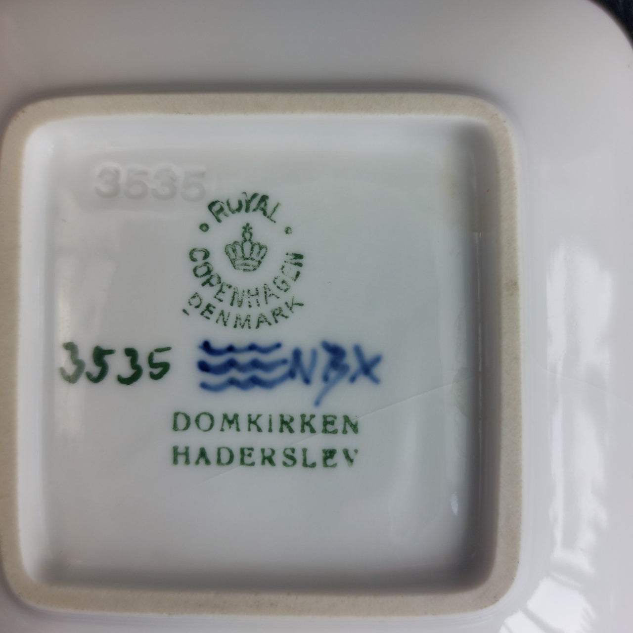2×Royal Copenhagen Ashtray Dish Domkirken Hald Slelv Danish Landmark Porcelain6